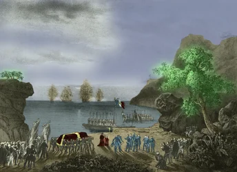 Le cercueil de Napoleon quitte Ste Helene