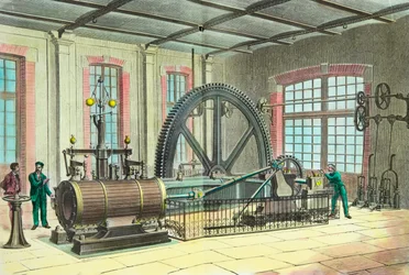 Machine avec le système Corliss