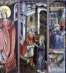 Visitation, panneau central droit du polyptyque