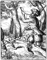 Chasseur allemand, 16e siècle, 1849