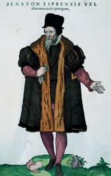 Sénateur de Leipzig, gravure de Habitus praecipuorum popularum