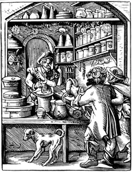 La boutique du pharmacien, 1568