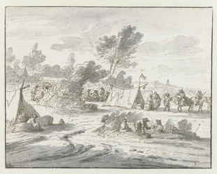 Vue sur un campement de l