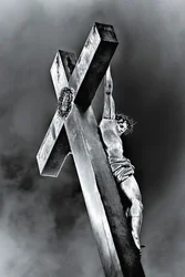 Crucifixion au Palais des papes, 2015 (photographie repeinte)
