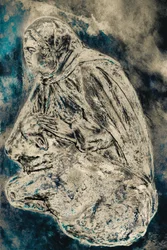 Servante dans la crèche (soir), 2016 (photographie)