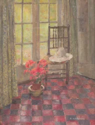 Intérieur avec géranium