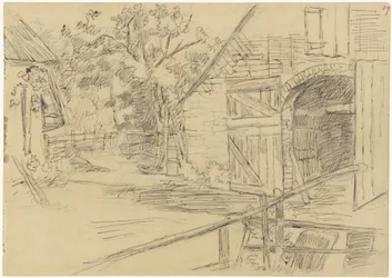 Cour avec une grange