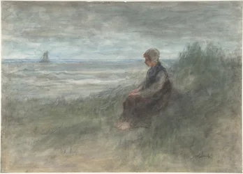 Jeune fille dans les dunes