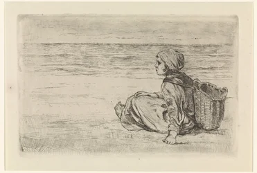 Jeune fille au bord de la mer