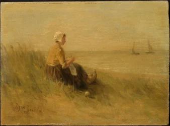 Femme sur le rivage