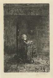 Enfant dans la chaise haute