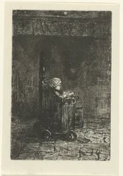 Enfant dans la chaise haute