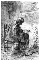 Le foyer, vers 1880-1882