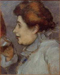 Femme avec un verre