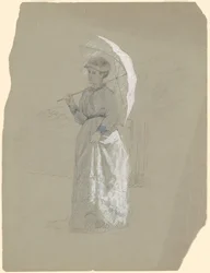 Femme avec parasol