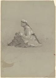 Jeune femme écrivant