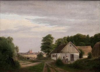 Vue vers Roskilde depuis une ferme