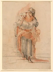 Femme avec deux enfants