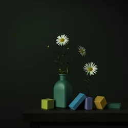 Vase « Daisy » à motifs géométriques