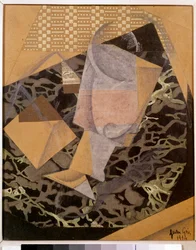 Au café. Peinture cubiste espagnole de Juan Gris