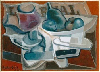 Bol et verre (peinture sur toile)
