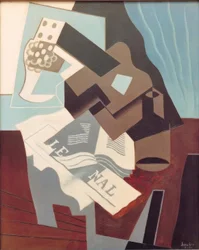 Guitare, livre et journal