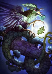Le dragon de la forêt au clair de lune