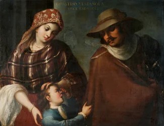 Un castizo et un Espagnol engendrent un Espagnol, vers 1715