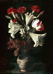 Florero (Gigli et Garofani dans un vase)