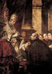 Saint Ignace de Loyola recevant la bulle de l