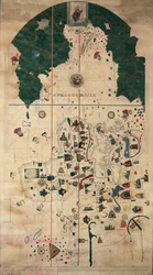 Portulan-Planisphère nautique par Juan de la Cosa, vers 1500
