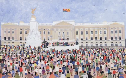 Foules autour du palais, 1995
