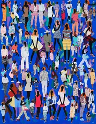 Une foule colorée et tendance