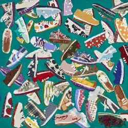 Collection de chaussures colorées