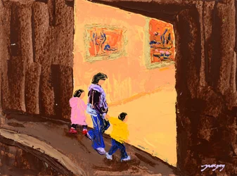 Visite de la galerie en famille
