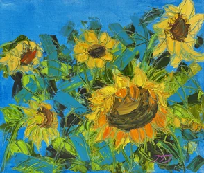 Tournesols dorés d