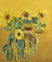 Fleurs de tournesol dorées