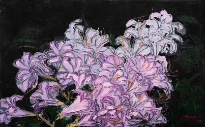Peinture « Fleurs violettes »