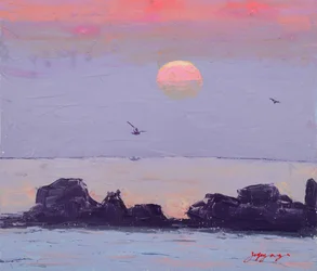 Coucher de soleil sur l