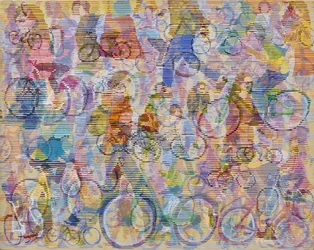 Un mouvement cycliste dynamique