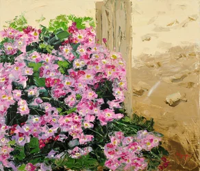 Jardin rose vif