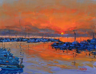 La marina de Sunset, pleine de vie