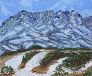 Paysage de montagne en hiver
