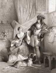 Le roi Charles VII de France avec Agnès Sorel