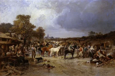 Le Marché aux Chevaux à Honnebont, 1871