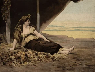 Cleopatra (Cleopatre) selling onions. Pantagruel. llustration by Jules Garnier. In “Rabelais et l
