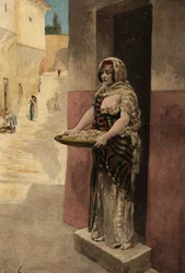 Dido (Didon) selling mosses. Pantagruel. llustration by Jules Garnier. In “Rabelais et l