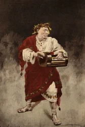 Nero (Néron) jouant le vieillard. Pantagruel. Illustration de Jules Garnier. Dans "Rabelais et l