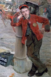 Jeune cireur de chaussures londonien, 1882