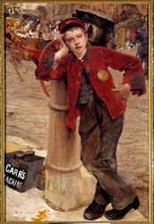 Le petit cireur anglais, peinture de Jules Bastien-Lepage (1848-1884), 1882, soleil, 0,89 x 1,32 m, Paris, arts décoratifs